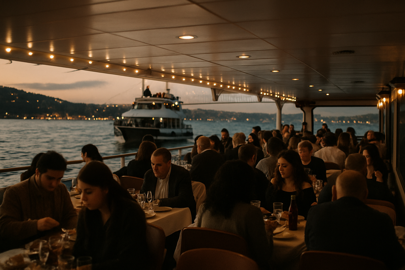Bosphorus Dinner Cruise: What the Evening Looks Like — A dinner cruise on the Bosphorus: what the evening looks like