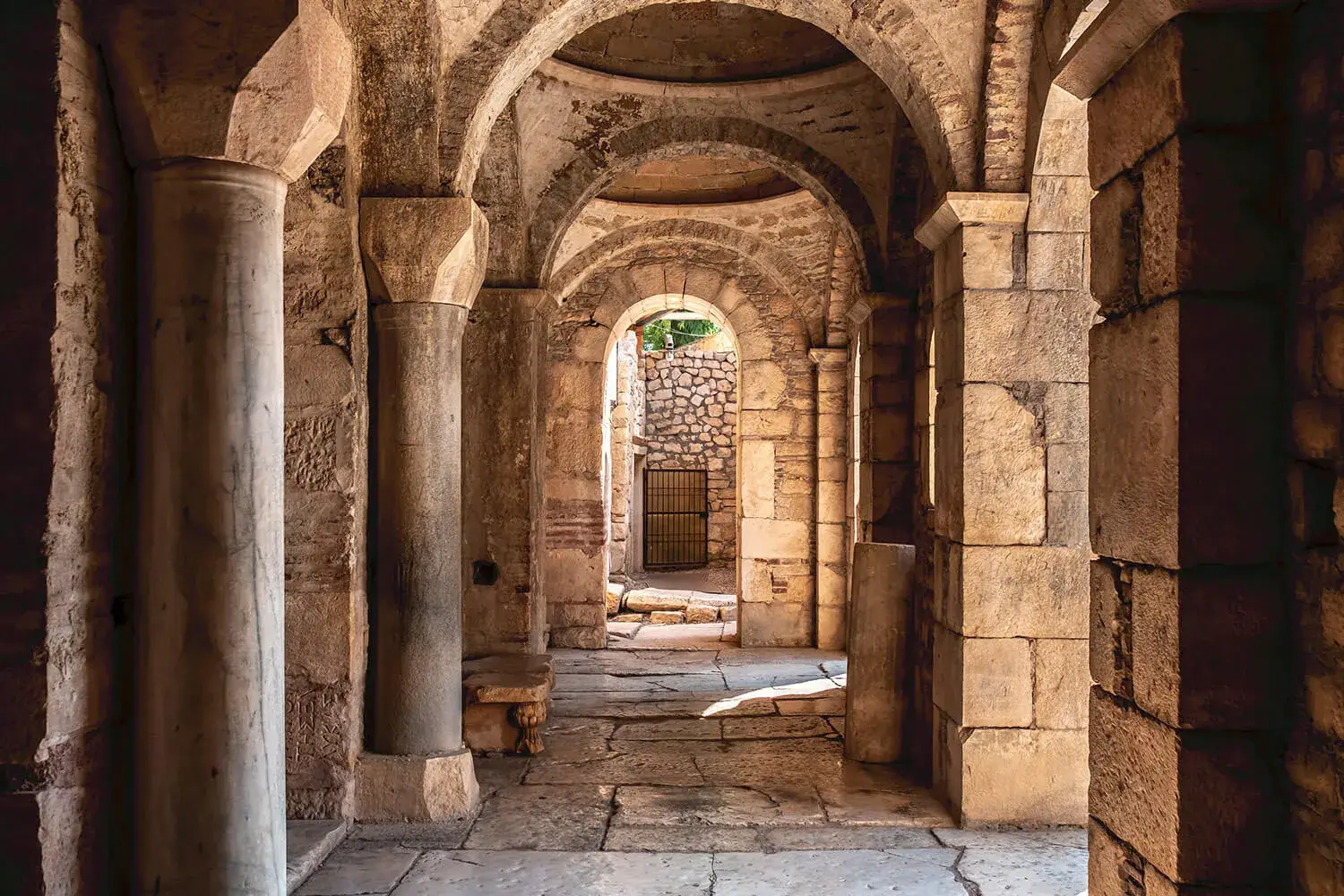 Arcaded aisle inside the Church of St Nicholas, Demre