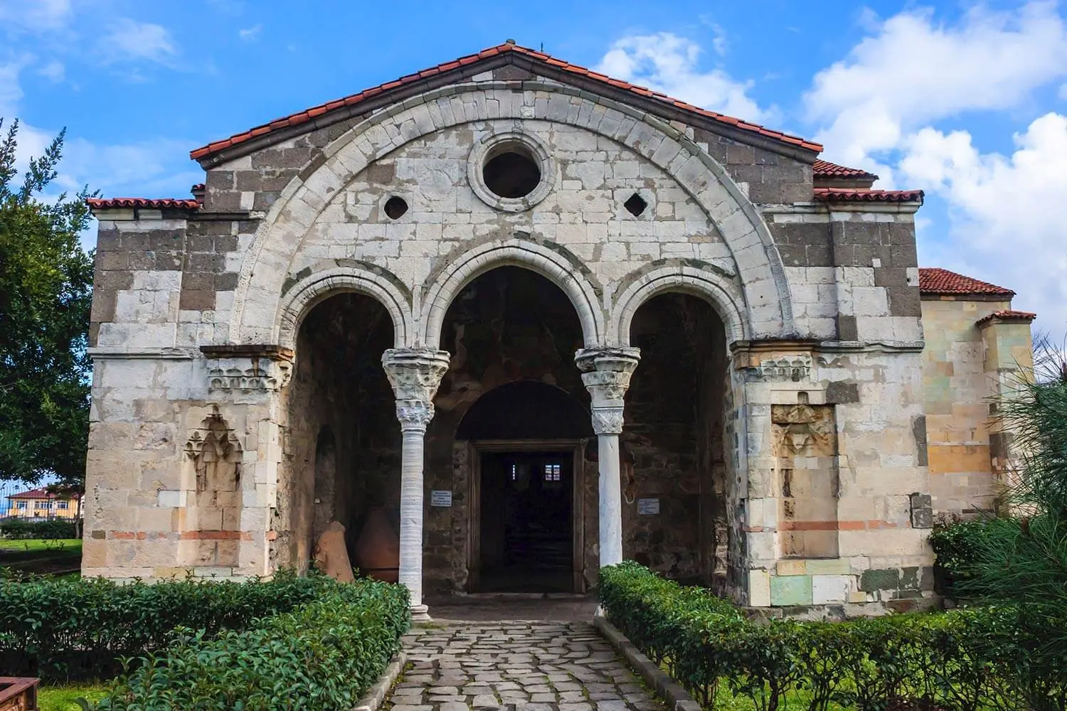 The arched porch of Hagia Sophia, Trabzon