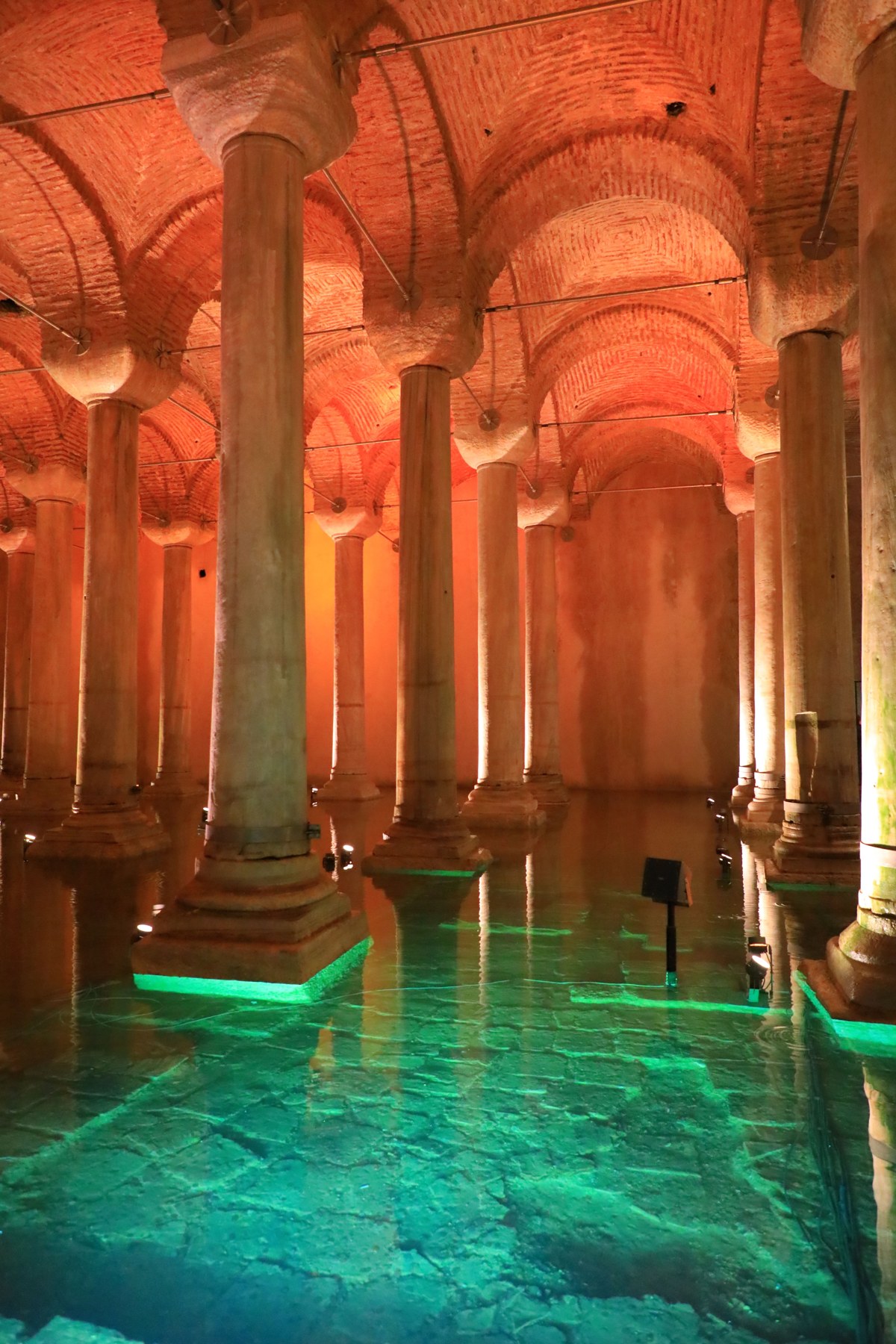 Explore the ancient architecture of the Basilica Cistern in Istanbul with its remarkable columns and atmospheric lighting