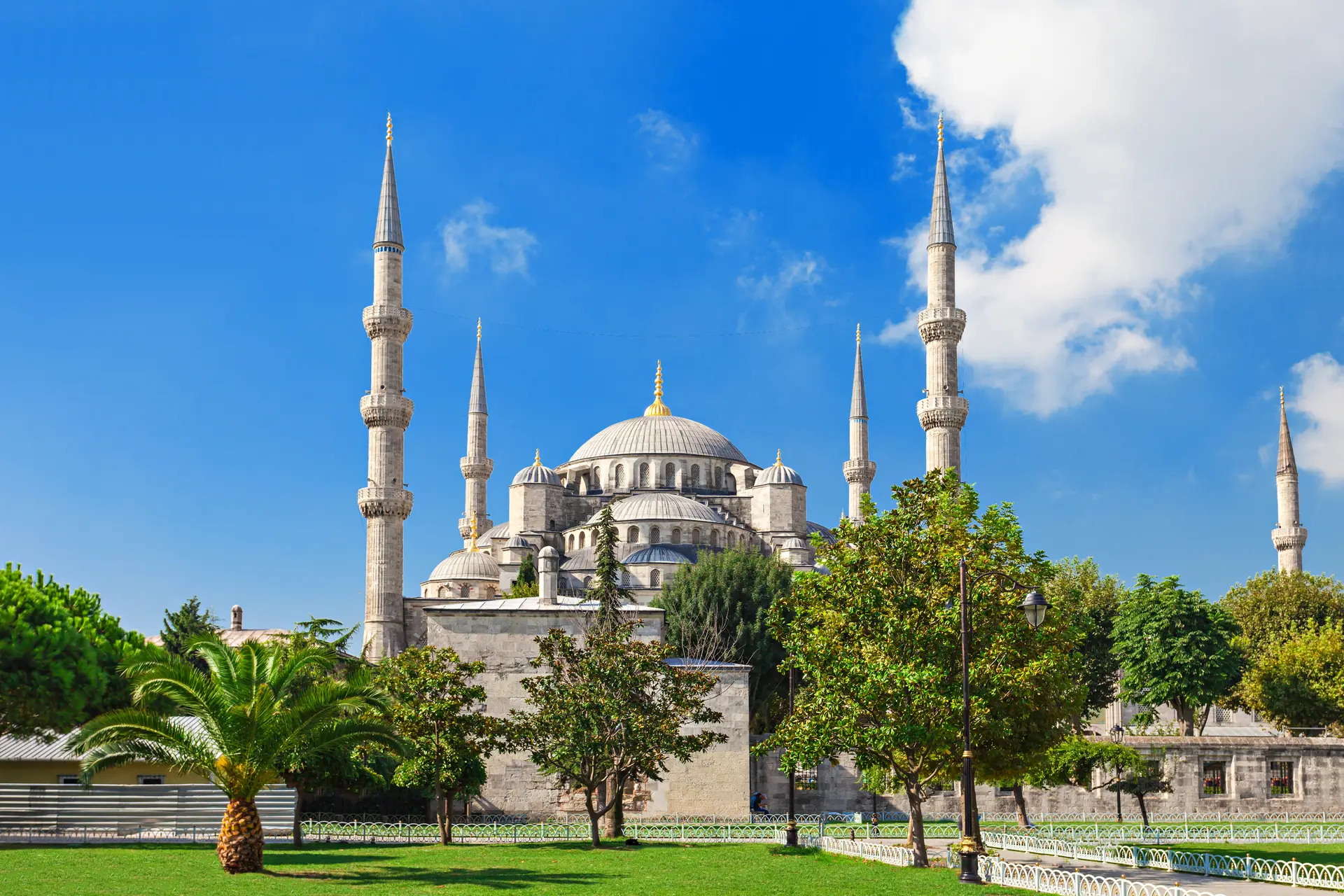 The Blue Mosque (Sultan Ahmed Mosque) and its six minarets