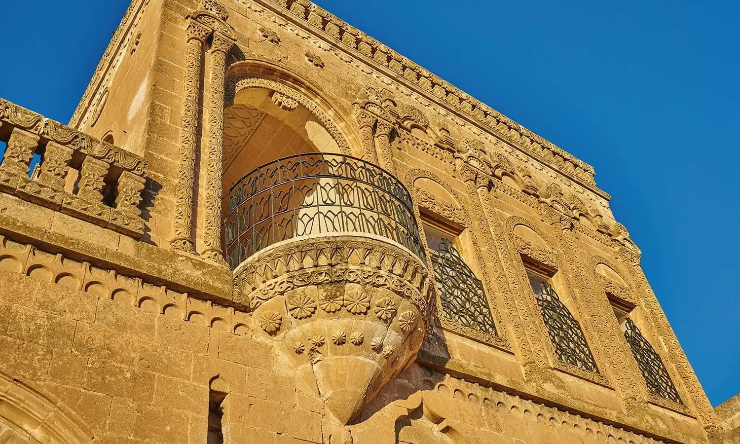 A carved stone mansion in Midyat