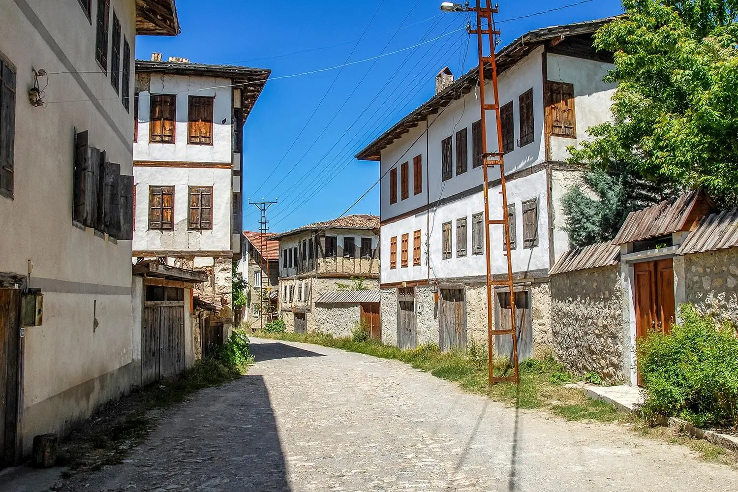 A cobbled street of Yörük Village