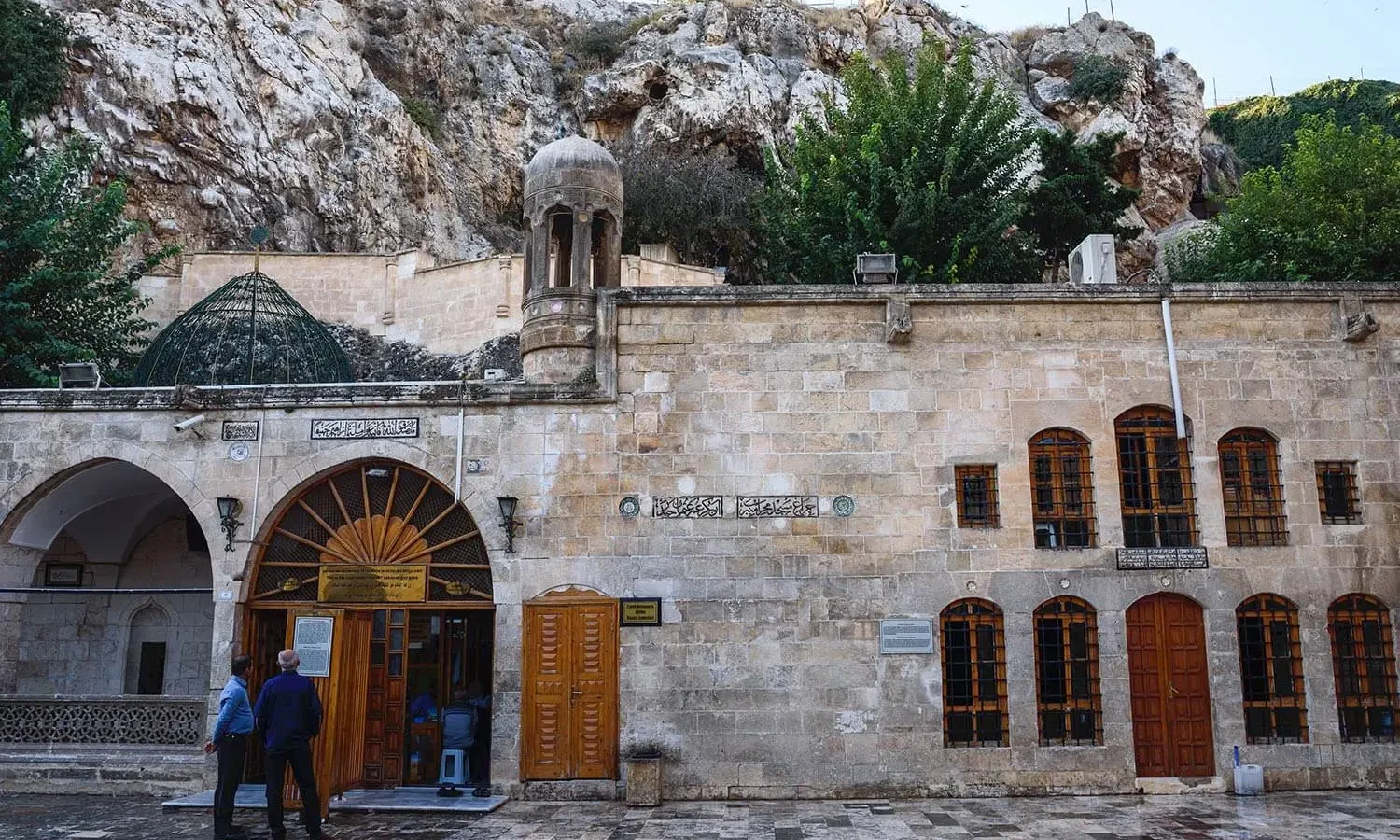 Courtyard of the Mevlid-i Halil complex at the Cave of Abraham