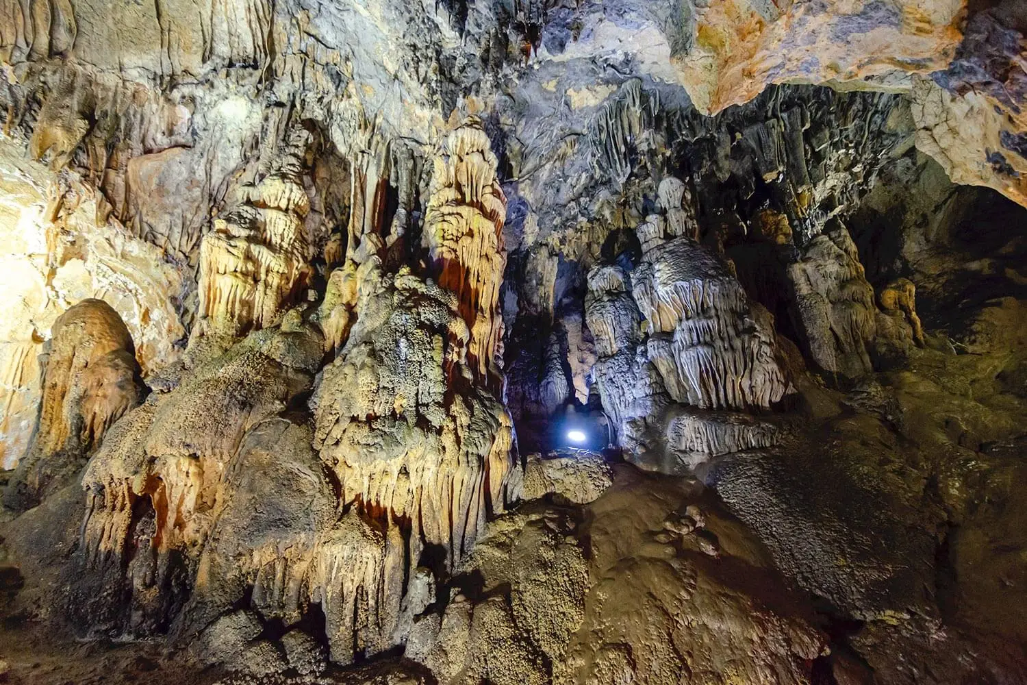 Dripstone formations in Bulak Cave, Karabük