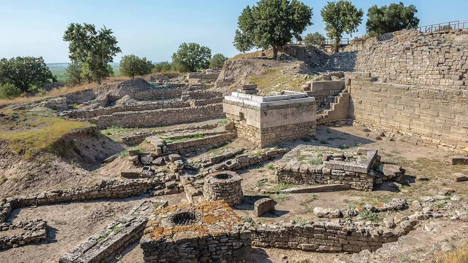 Excavated layers of ancient Troy