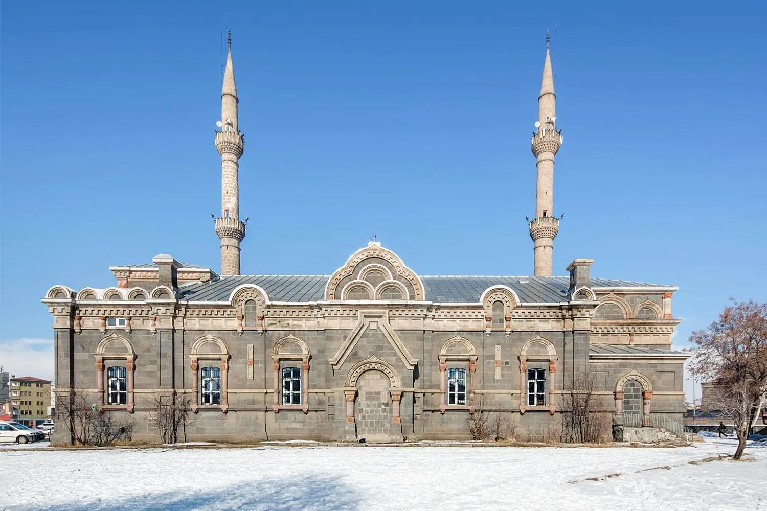 Fethiye Mosque and its minarets in the snow