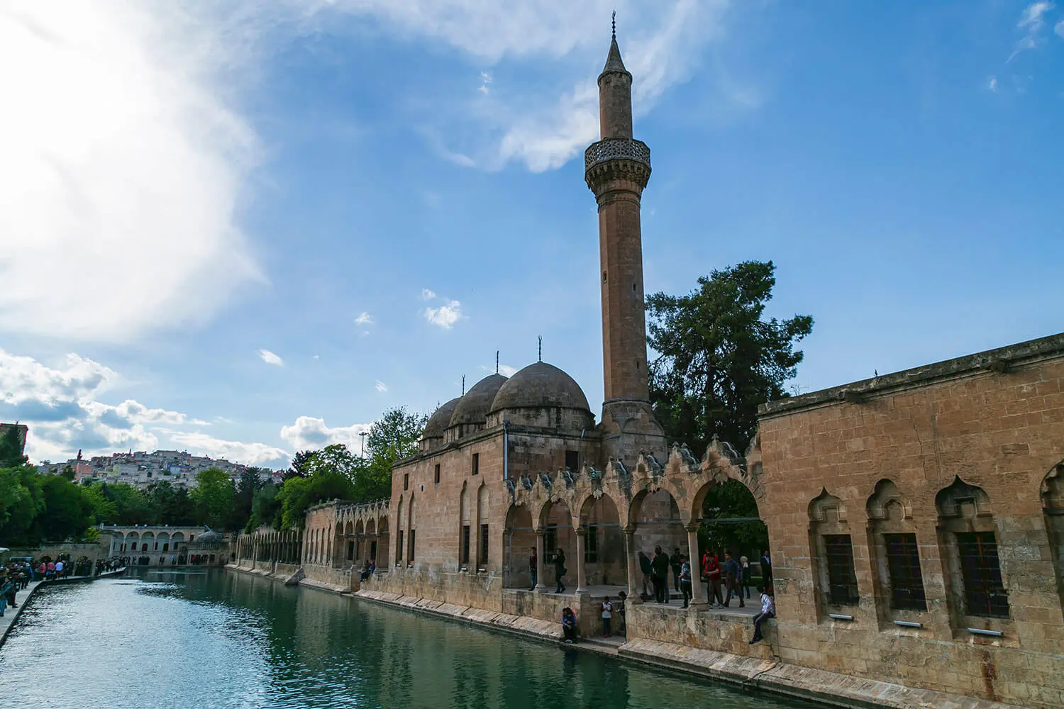 The Halil-ür Rahman Mosque and its square minaret