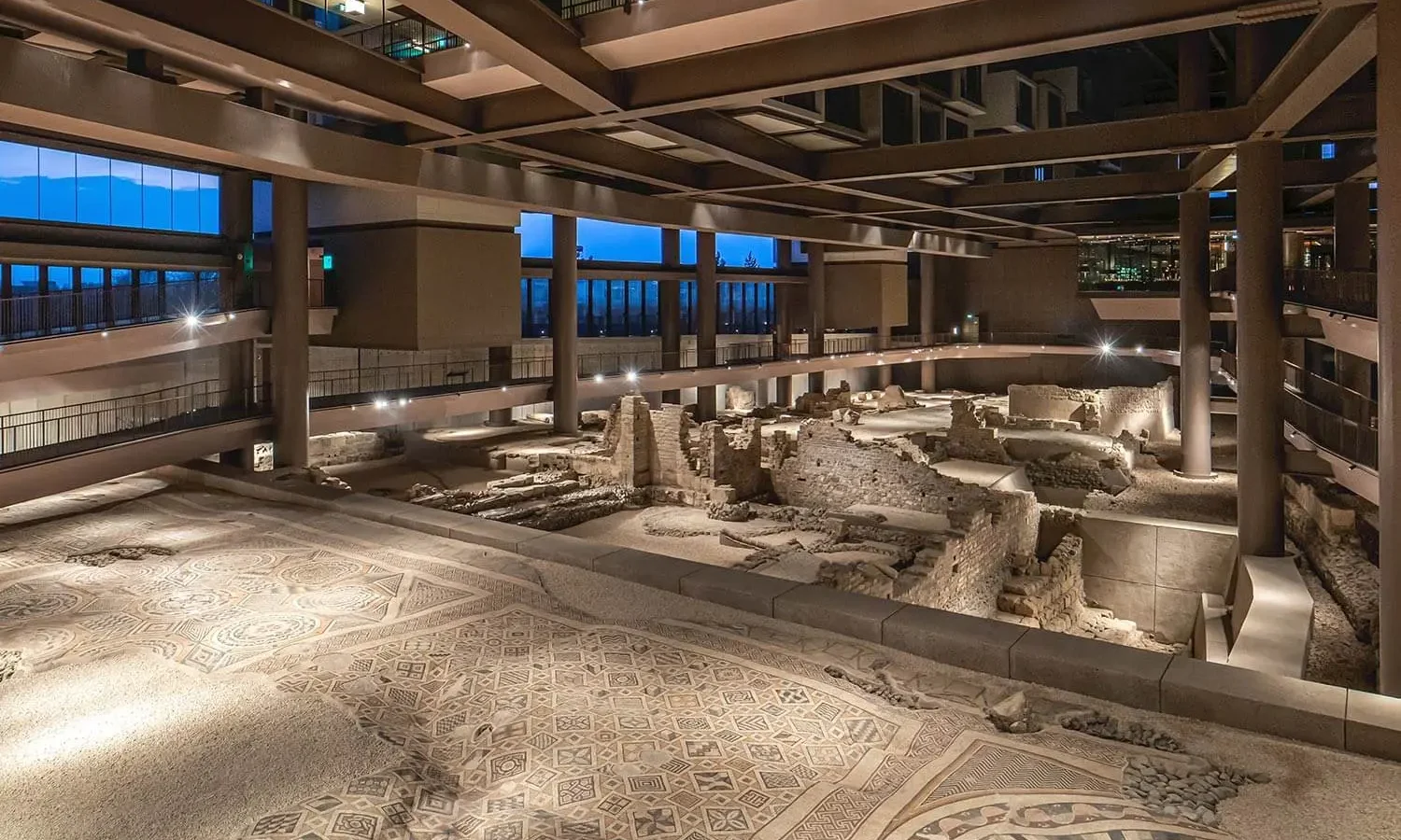 Mosaic floors displayed in the Hatay Archaeology Museum