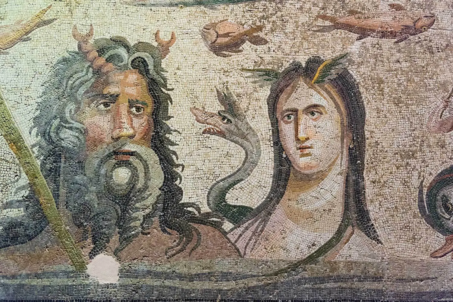 Oceanus and Tethys mosaic from Zeugma