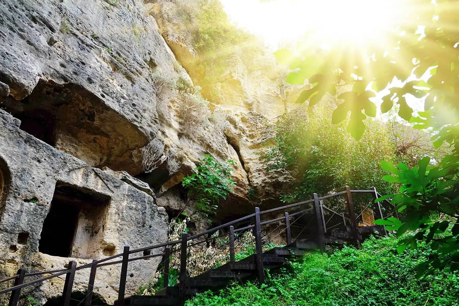 Rock tombs near the Titus Tunnel