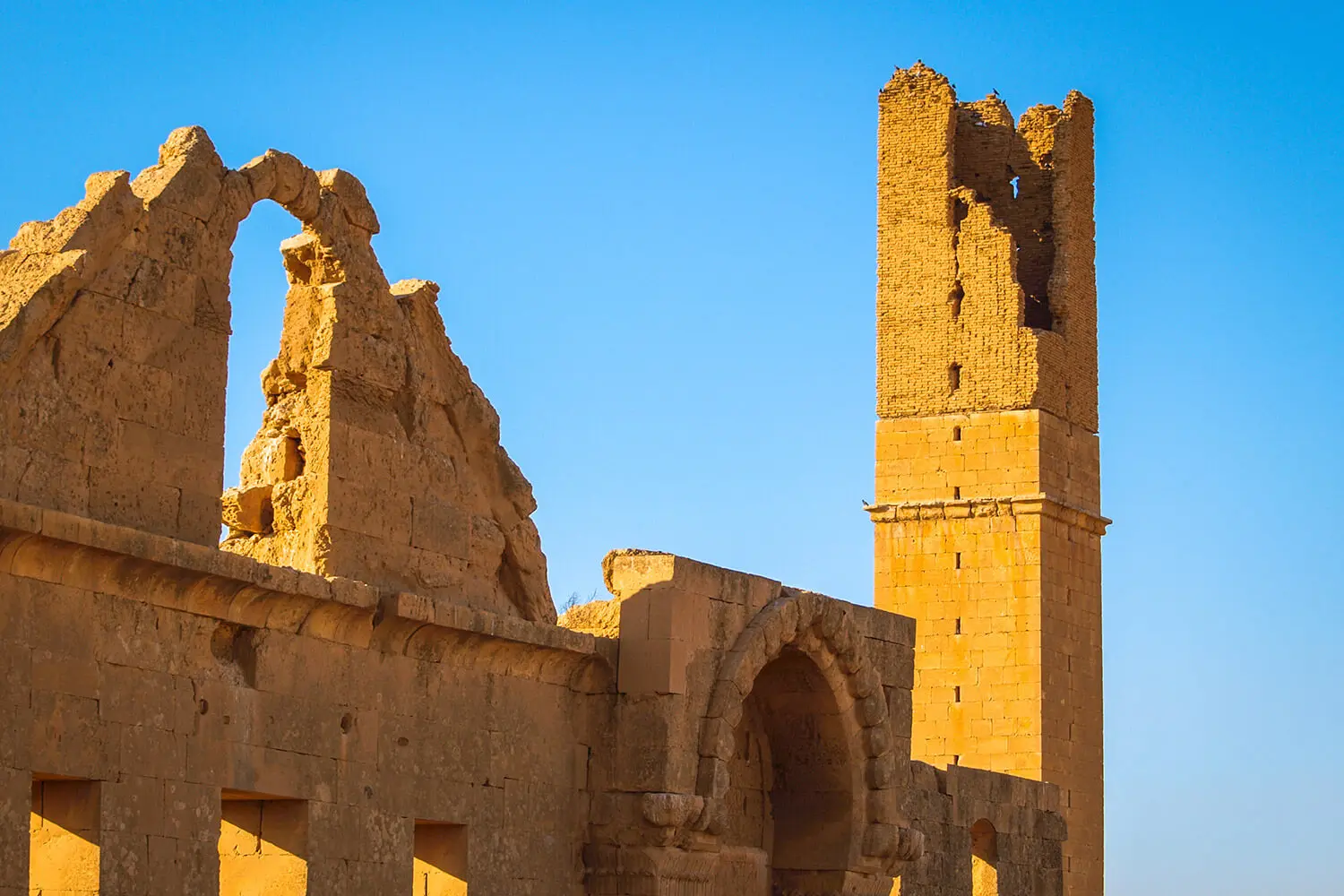 Ruined minaret and arches of the Great Mosque of Harran