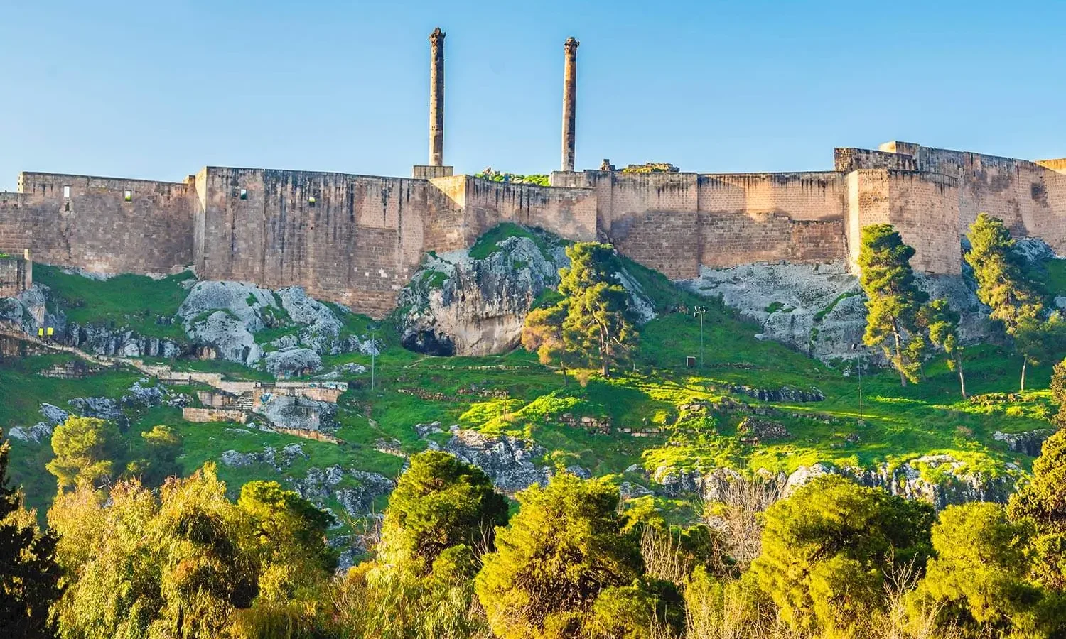 Şanlıurfa Castle on its rock above the city