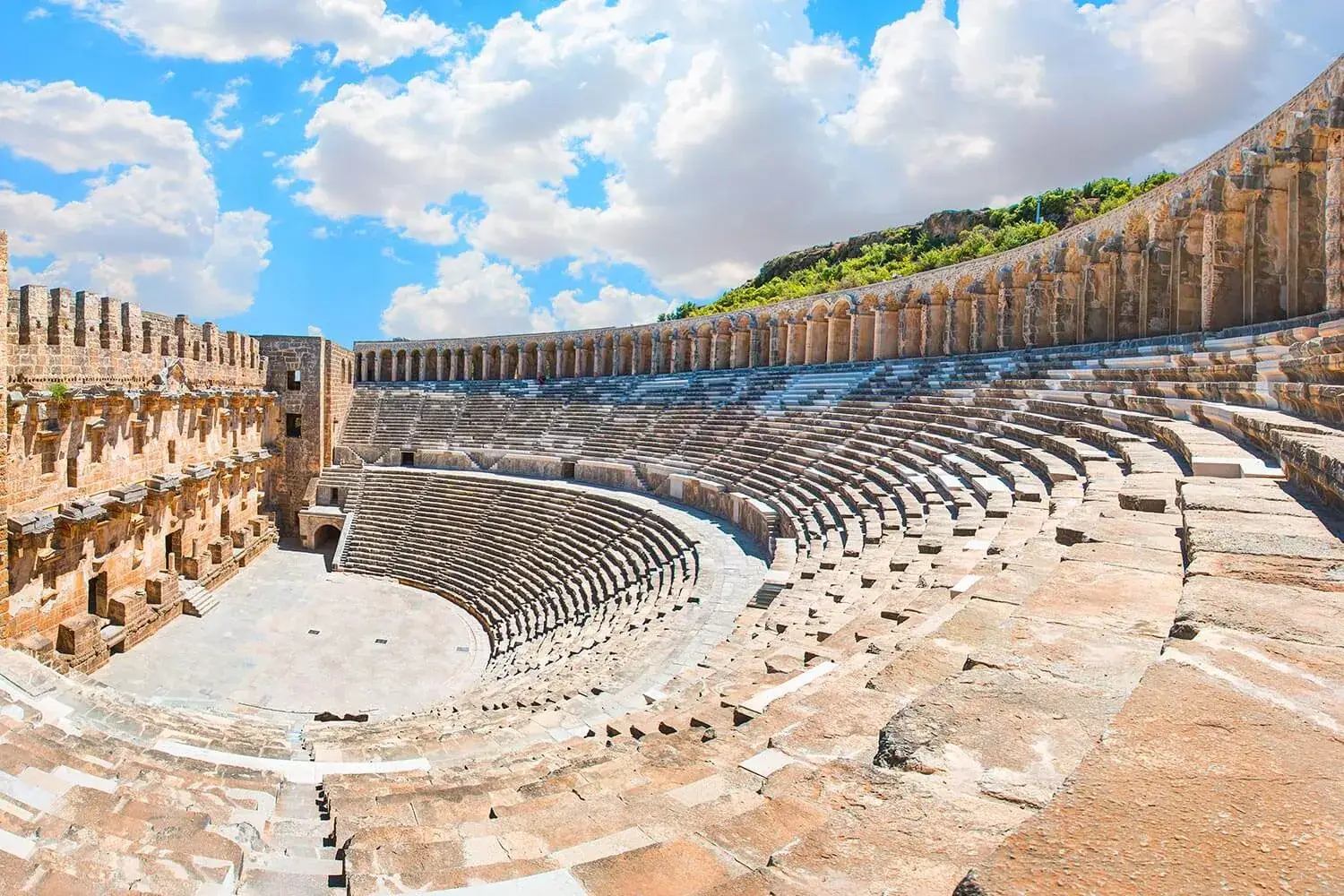 Seating tiers of the Roman theatre at Aspendos