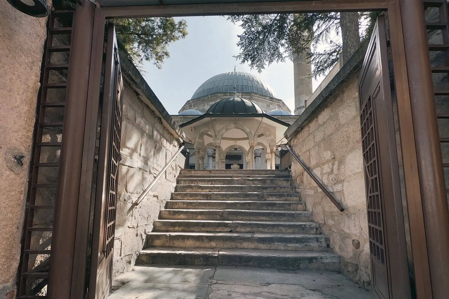 The stairway to Kurşunlu Mosque, Eskişehir