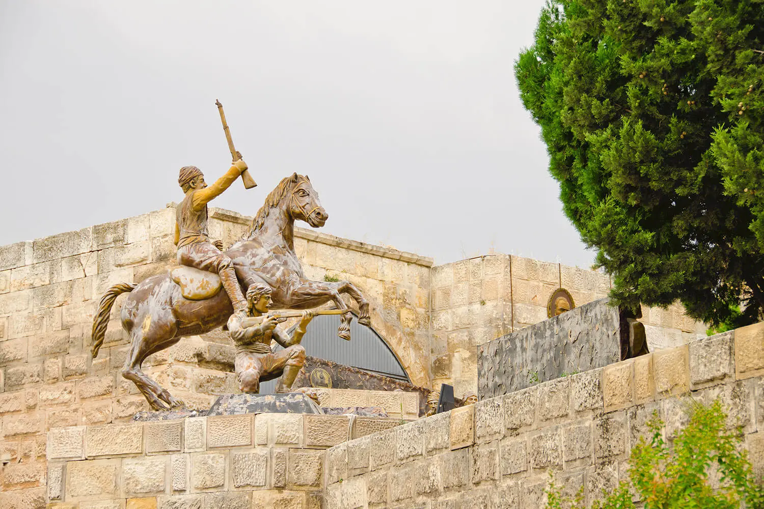Statue at the walls of Gaziantep Castle