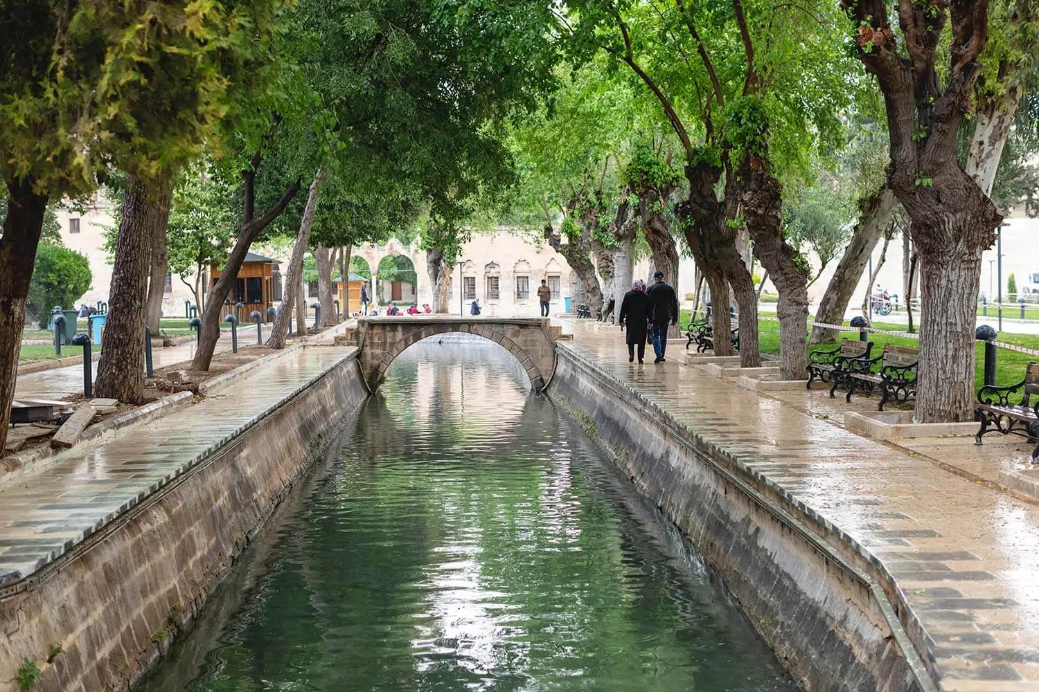 Stone bridge over the canal at Balıklıgöl