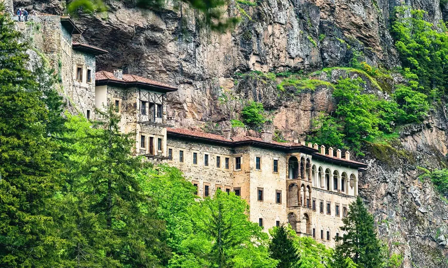 Sumela Monastery on the cliff face above the Altındere valley
