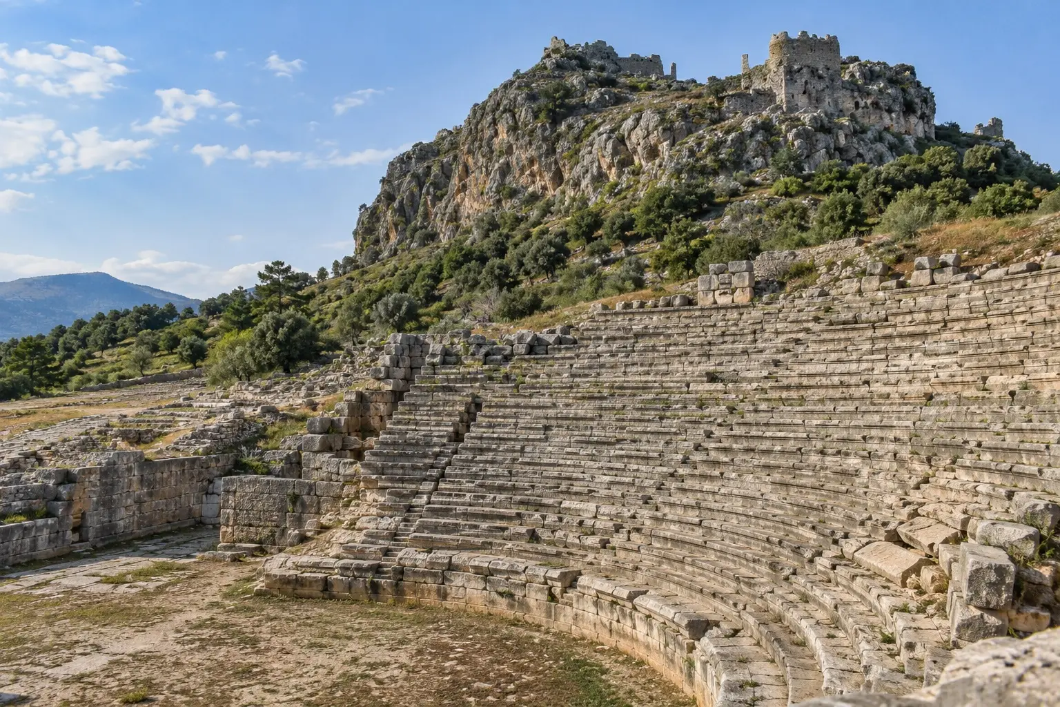 The theatre of Kastabala below the castle hill