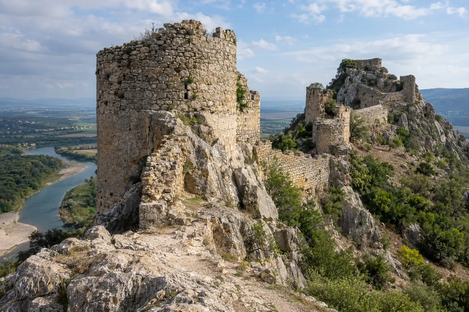 Towers of Yılankale on the rock