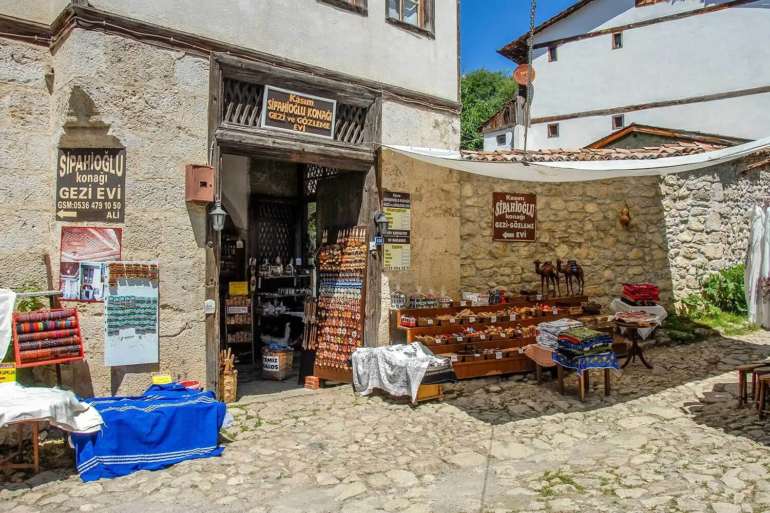 A village shop in a courtyard at Yörük Village