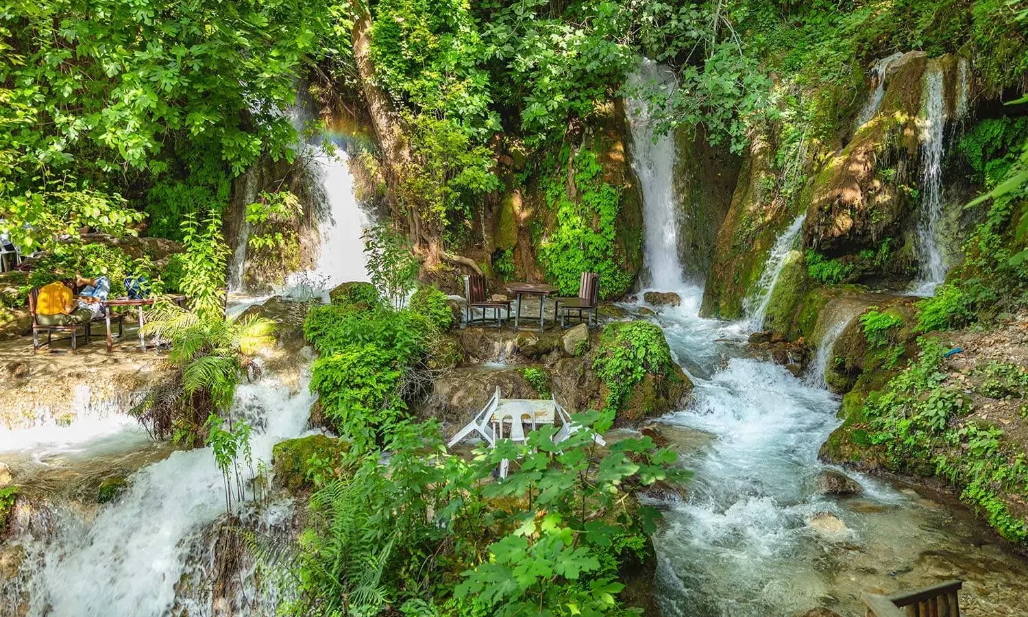 Waterfalls among the trees at Harbiye (Daphne)