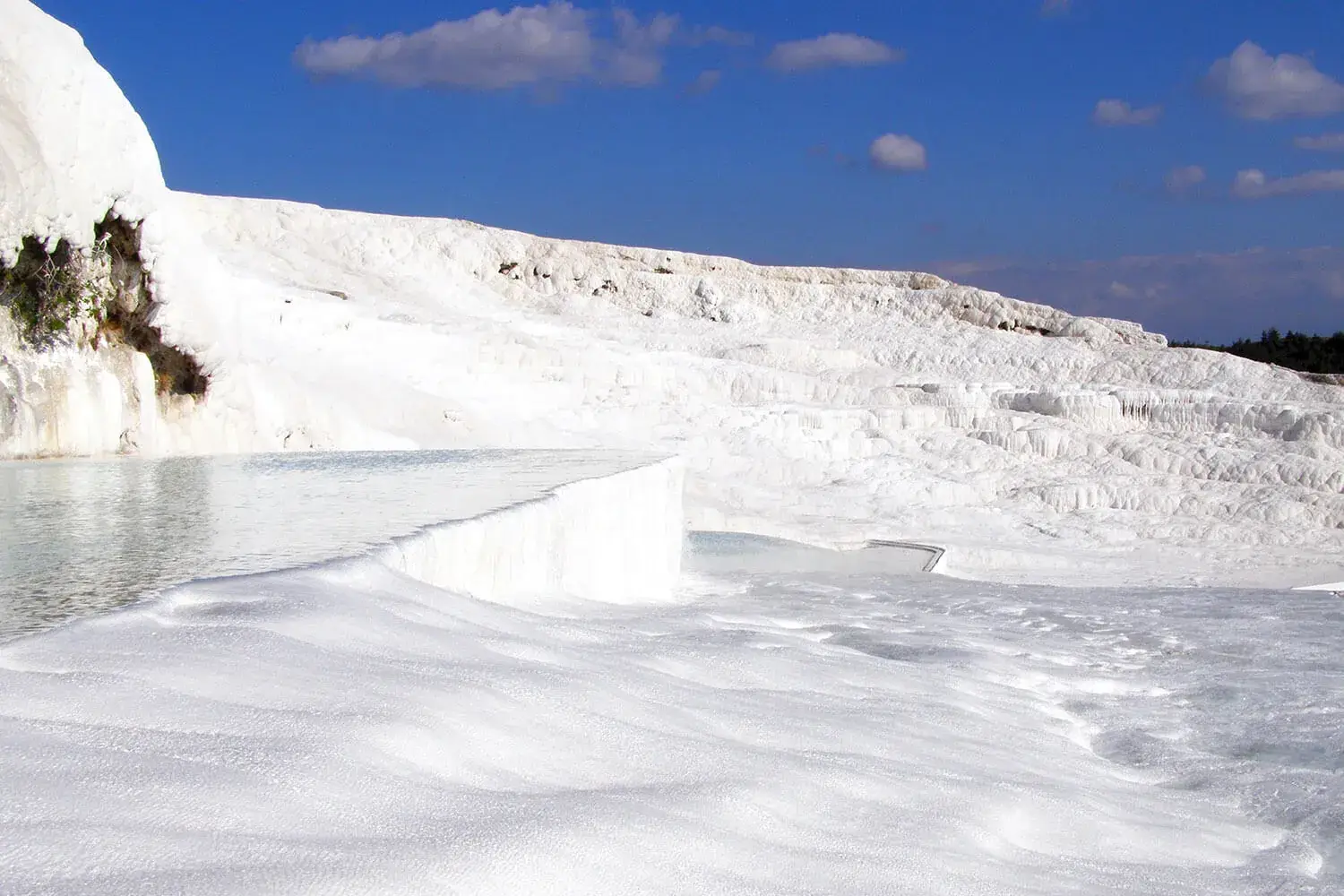 White travertine terraces of Pamukkale